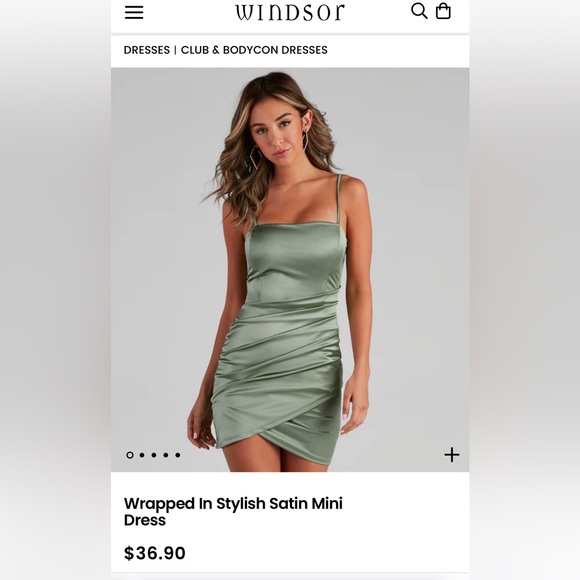 WINDSOR satin mini dress 👗 - Picture 3 of 5